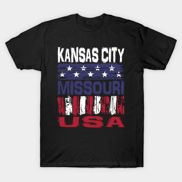 Kansas City Missouri USA T-Shirt T-Shirt by Nerd_art